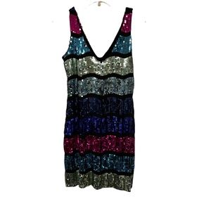 Snap sequin cocktail dress
